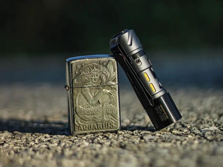 Loop Gear SK03 Flashlight Aluminum SK03-AL - Rechargeable, Water Resistant, 120M Beam, 6500K LED, Turbo To Low Modes by Loop Gear