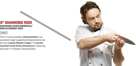 Lansky LR9FD Fine Diamond Rod 9 Inch For Masters Edge System Knife Enthusiasts And Collectors by Lansky