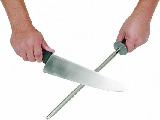 Lansky Sharpening Steel 13 Inch Fine Grit Butcher Style Rod For Chefs And Home Cooks by Lansky