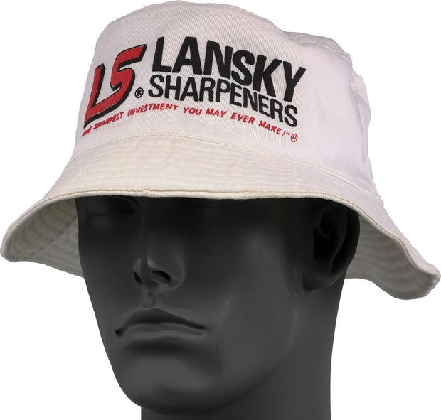 Lansky Bucket Hat White Cotton Blend Medium For Outdoor Enthusiasts All Day Comfort by Lansky