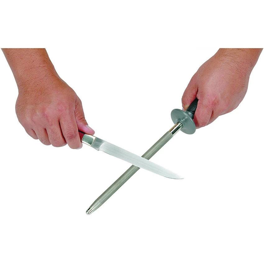 Lansky LSS9S Sharpening Steel 9 Inch Butcher Style Rod With Premium Non Slip Grooved Handle For Home Cooks by Lansky
