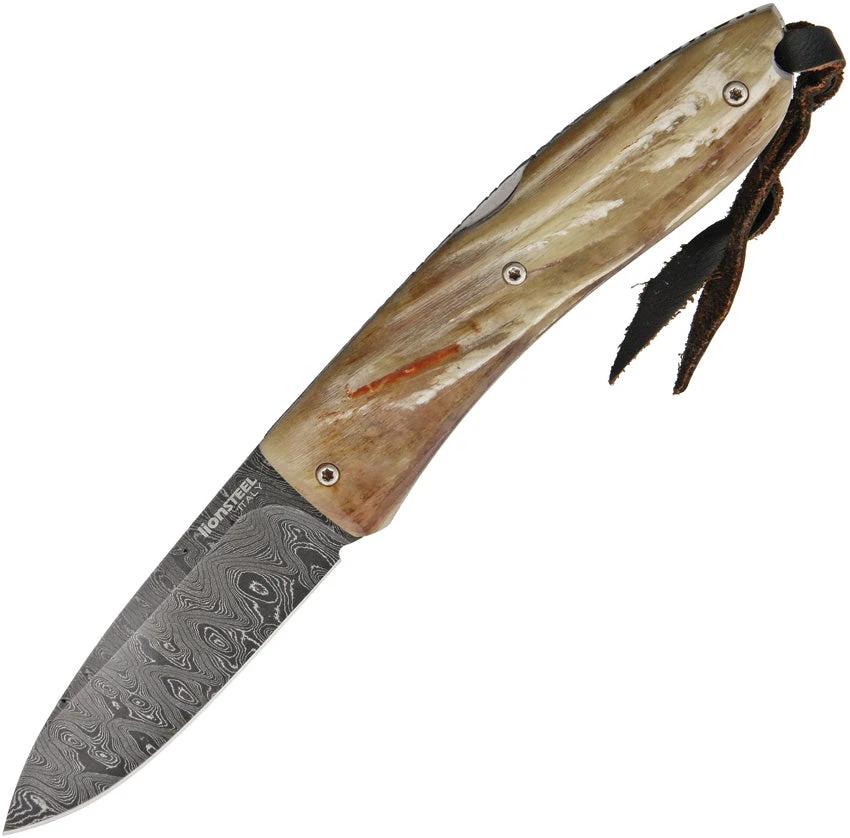 LionSTEEL Opera Damascus Rams Horn 8800D-MN by LionSTEEL