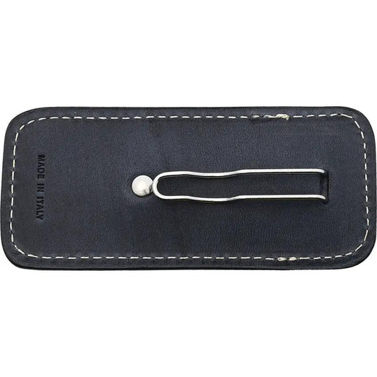 LionSTEEL Vertical Leather Sheath Blue For Knife Enthusiasts With Metal Clip Fits Opera Jack Gitano by LionSTEEL