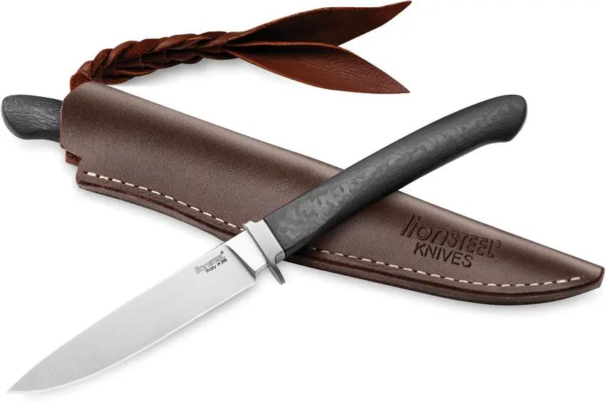 Premium LionSteel AGO Fixed Blade Knife With Carbon Fiber Handle And M390 Satin Blade For EDC Enthusiasts by LionSTEEL