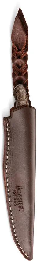 LionSTEEL AGO Fixed Blade Knife With Green Micarta Handle Titanium Guard And M390 Satin Blade For EDC Enthusiasts by LionSTEEL