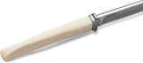 LionSteel AGO Fixed Blade Knife White Micarta Handle M390 Satin Blade 7 Inch Overall For Outdoor Enthusiasts by LionSTEEL