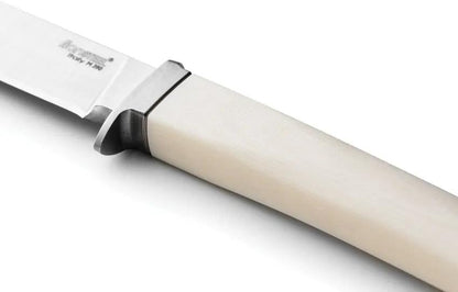 LionSteel AGO Fixed Blade Knife White Micarta Handle M390 Satin Blade 7 Inch Overall For Outdoor Enthusiasts by LionSTEEL