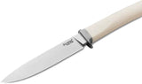 LionSteel AGO Fixed Blade Knife White Micarta Handle M390 Satin Blade 7 Inch Overall For Outdoor Enthusiasts by LionSTEEL