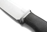 LionSTEEL ACHA Fixed Blade Knife With 4.25 Satin M390 Blade Black Burlap Micarta And Titanium Bolsters Outdoorsmen by LionSTEEL