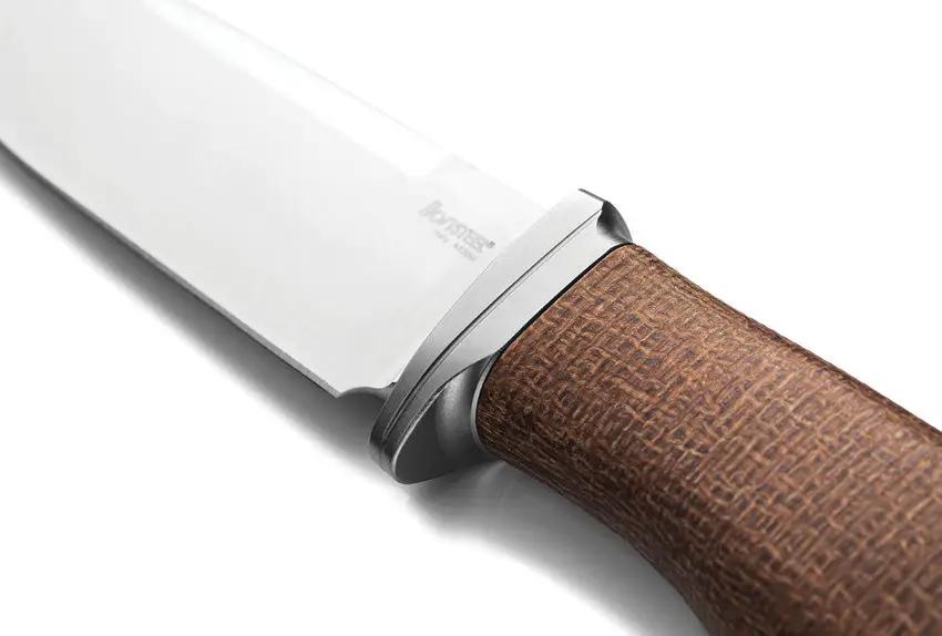 LionSteel Acha Fixed Blade Knife Bohler M390 Satin Blade Natural Burlap Micarta Handle Full Tang For Outdoor Enthusiasts by LionSTEEL