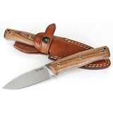 LionSteel B35 Fixed Blade Knife Santos Wood Handle Sleipner Satin Blade Full Tang Premium EDC by LionSTEEL