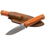 LionSTEEL Bushcraft Knife B40 Sleipner Steel Orange G10 Full Tang Survivalist Leather Belt Sheath Fire Starting Tang by LionSTEEL