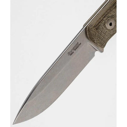 LionSTEEL B41 Bushcraft Knife For Rugged Outdoor Enthusiasts With Sleipner Steel Green Micarta Full Tang by LionSTEEL