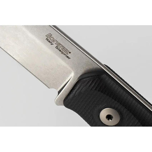 LionSTEEL B41 Bushcraft Knife Black G10 Full Tang Sleipner Steel Outdoor Survival Leather Sheath by LionSTEEL