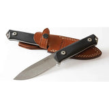 LionSTEEL B41 Bushcraft Knife Black G10 Full Tang Sleipner Steel Outdoor Survival Leather Sheath by LionSTEEL