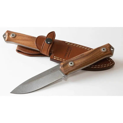 LionSteel B41 Bushcraft Knife With Santos Wood Handle Sleipner Steel 8.75In Overall by LionSTEEL