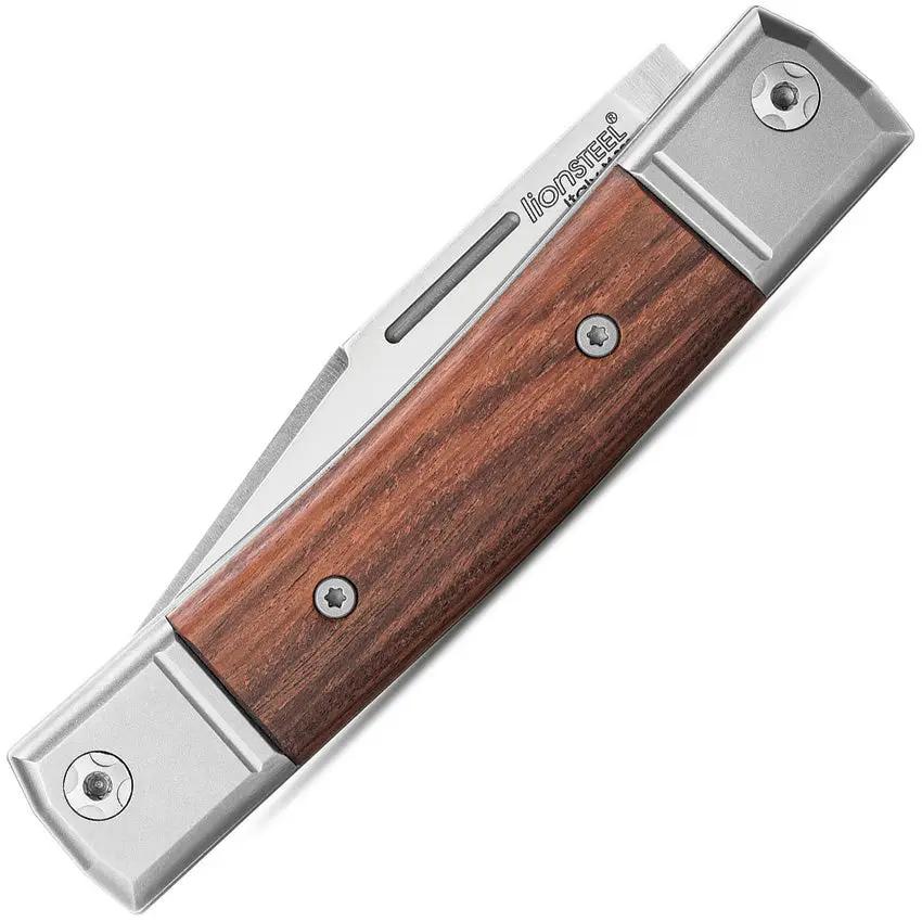 LionSteel BestMan BM1 Slipjoint Knife With Santos Wood Handle M390 Clip Blade Titanium Bolster For EDC Enthusiasts by LionSTEEL