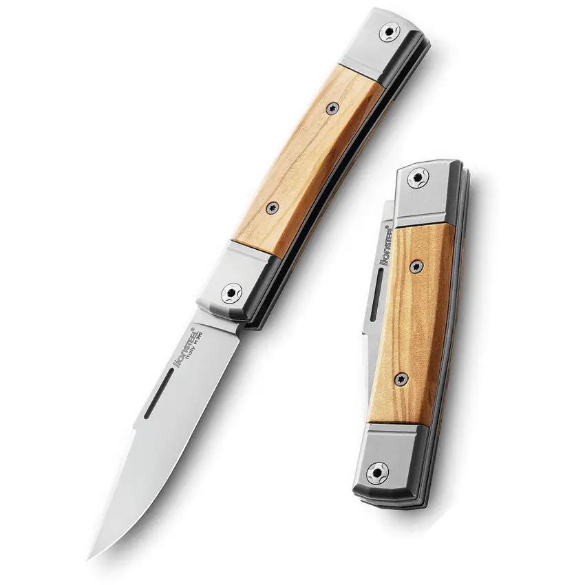 LionSteel BestMan BM1 Slipjoint Olive Wood Knife With M390 Blade And Titanium Bolsters For EDC Enthusiasts by LionSTEEL