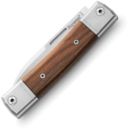 Premium LionSTEEL BestMan BM2 Slip Joint EDC Knife Santos Wood Handle Titanium Bolsters M390 Blade by LionSTEEL