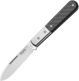 LionSteel Barlow Roundhead CF Folding Knife For EDC Enthusiasts M390 Satin Blade Carbon Fiber Handle by LionSTEEL