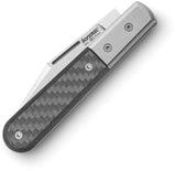 LionSteel Barlow Shuffler CF Knife With M390 Satin Blade Carbon Fiber Handle Titanium Bolster For EDC Enthusiasts by LionSTEEL