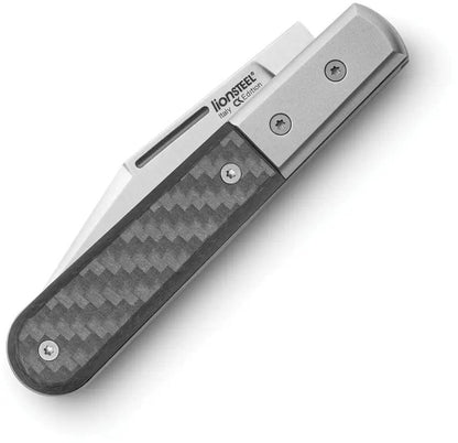 LionSteel Barlow Shuffler CF Knife With M390 Satin Blade Carbon Fiber Handle Titanium Bolster For EDC Enthusiasts by LionSTEEL