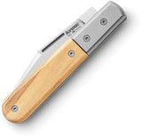 LionSteel Barlow Shuffler Olive Wood Handle Knife With M390 Satin Blade And Titanium Bolster For Collectors by LionSTEEL