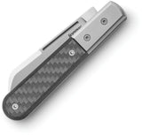 LionSteel Barlow Dom Carbon Fiber EDC Knife With M390 Satin Blade Titanium Bolster by LionSTEEL