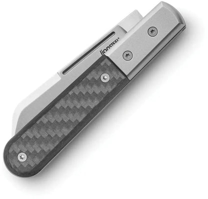 LionSteel Barlow Dom Carbon Fiber EDC Knife With M390 Satin Blade Titanium Bolster by LionSTEEL