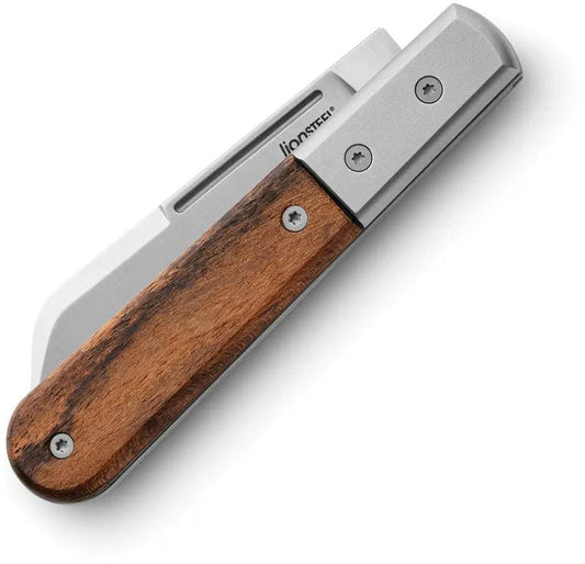 LionSTEEL Premium Barlow Knife CK0115 ST 3 In Satin M390 Blade Santos Wood Handle Titanium Bolster For EDC Enthusiasts by LionSTEEL