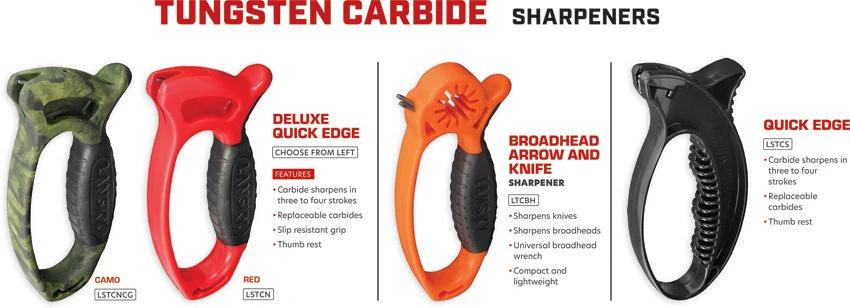 Lansky Deluxe Quick Edge Knife Sharpener LSTCN 6 And A Quarter Inch Red Frame Tungsten Carbide For Outdoorsmen by Lansky