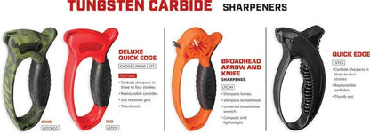 Lansky Deluxe Quick Edge Knife Sharpener LSTCN 6 And A Quarter Inch Red Frame Tungsten Carbide For Outdoorsmen by Lansky