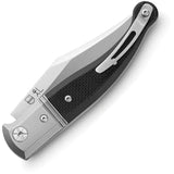 LionSteel Gitano Slip Joint Knife Black G10 Niolox Clip Point Blade 3.25 Inch Satin 4.25 Inch Closed Pocket Clip EDC by LionSTEEL