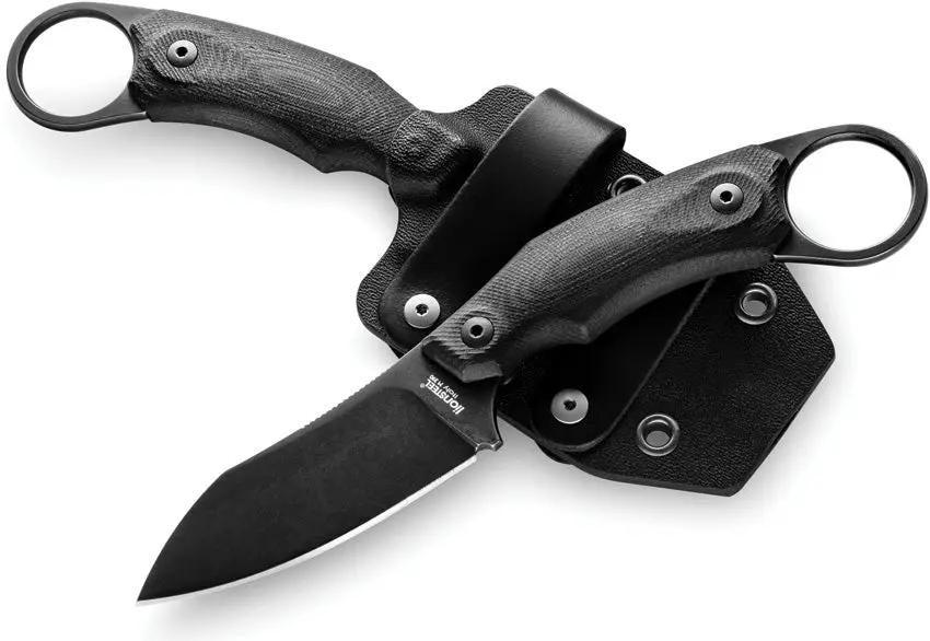 LionSTEEL H1 Fixed Blade Skinner Knife H1B GBK With M390 Blade G10 Handle Finger Ring Kydex Sheath For Hunters by LionSTEEL
