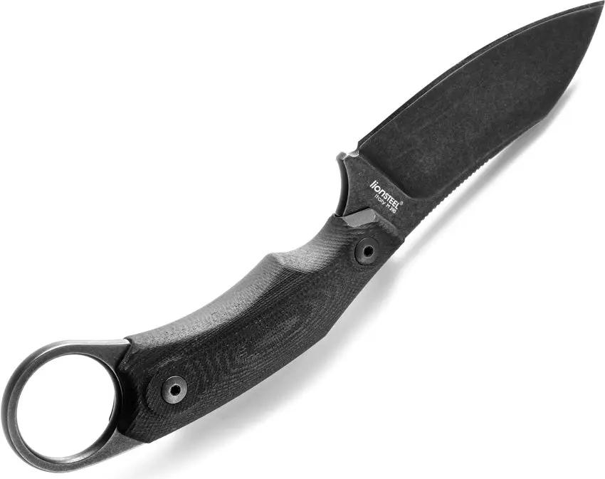 LionSTEEL H1 Fixed Blade Skinner Knife H1B GBK With M390 Blade G10 Handle Finger Ring Kydex Sheath For Hunters by LionSTEEL