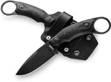 LionSTEEL H2 Fixed Blade H2B GBK M390 3 Inch Drop Point Full Tang With Finger Ring G10 Handle Kydex Sheath For EDC by LionSTEEL