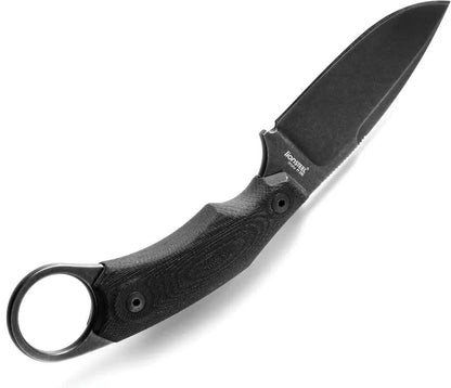 LionSTEEL H2 Fixed Blade H2B GBK M390 3 Inch Drop Point Full Tang With Finger Ring G10 Handle Kydex Sheath For EDC by LionSTEEL