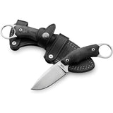 LionSTEEL H2 Fixed Blade Knife Drop Point M390 Black G10 Handle With Belt Sheath For Outdoor Enthusiasts by LionSTEEL