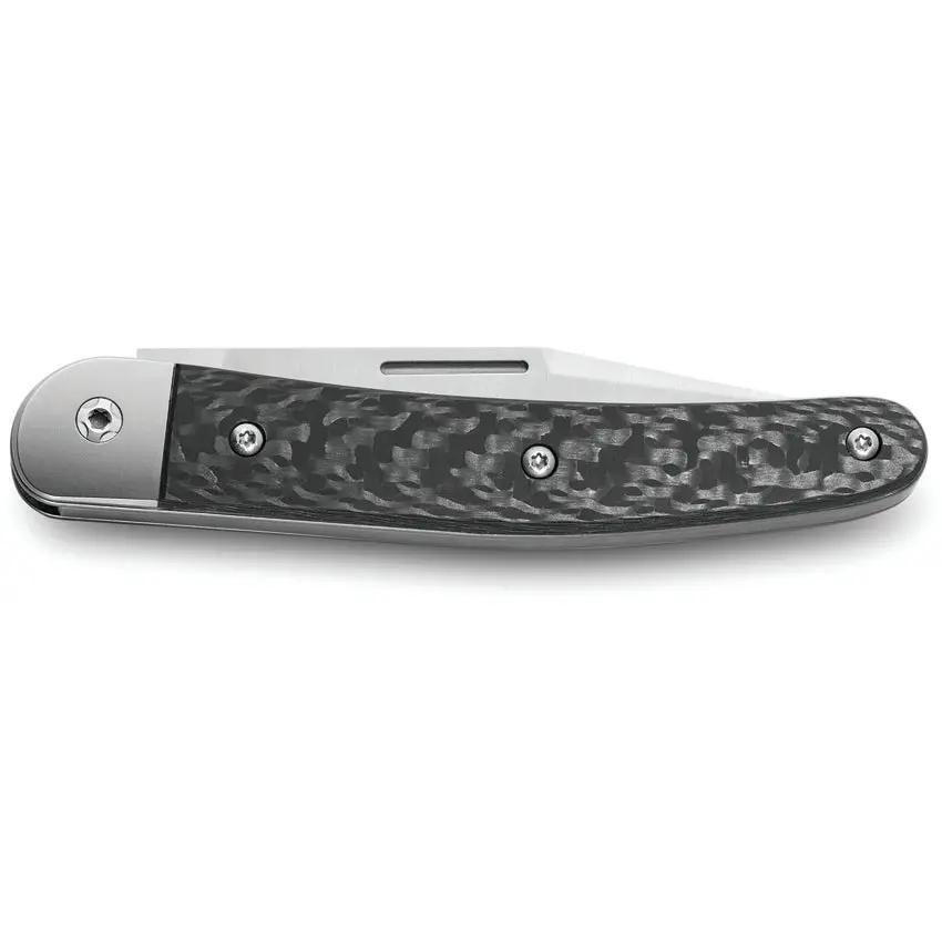 LionSteel Jack Folder CF Premium Carbon Fiber Handle M390 Satin Clip Point Blade For EDC Enthusiasts by LionSTEEL