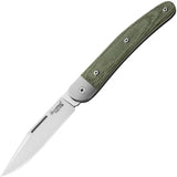 LionSTEEL Jack Folder JK1 3.88 Inch Closed Micarta CVG Knife With M390 Satin Blade And Titanium Bolsters For Collectors by LionSTEEL