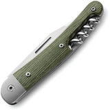 LionSTEEL JK3 CVG Jack Folder Green Micarta EDC Knife With Premium M390 Blade And Bottle Opener by LionSTEEL