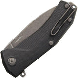 LionSTEEL KUR Linerlock Knife Black Stonewash with IKBS Bearings G10 Handle for EDC Enthusiasts by LionSTEEL