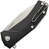 LionSteel KUR Linerlock Black Folding Knife With IKBS Ball Bearing System For EDC Enthusiasts by LionSTEEL