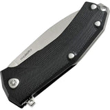 LionSteel KUR Linerlock Black Folding Knife With IKBS Ball Bearing System For EDC Enthusiasts by LionSTEEL