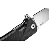 LionSteel KUR Linerlock Black Folding Knife With IKBS Ball Bearing System For EDC Enthusiasts by LionSTEEL