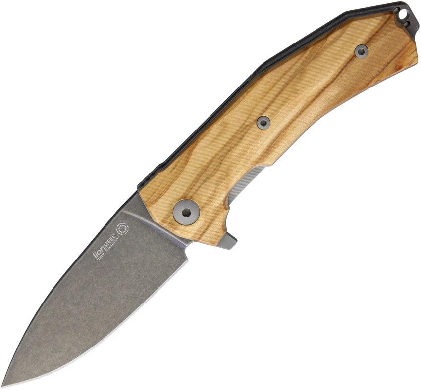 LionSTEEL KUR Linerlock Olive Wood KUR BUL by LionSTEEL