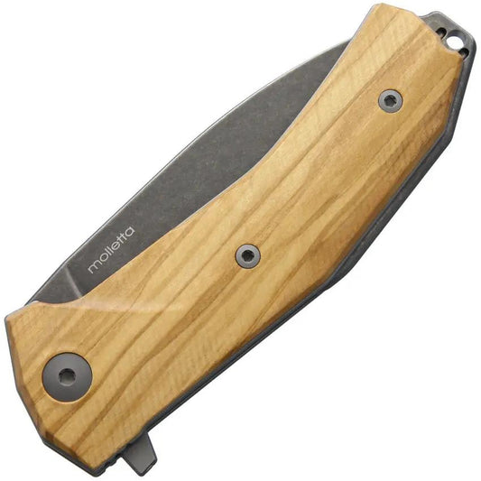 LionSteel KUR Linerlock Olive Wood EDC Knife For Collectors Sleipner Steel Premium Drop Point Blade by LionSTEEL