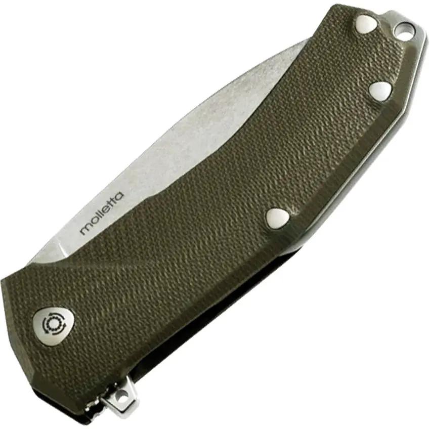 LionSTEEL KUR Linerlock Knife EDC Green G10 Sleipner Steel IKBS Drop Point Extended Tang Lanyard Hole Pocket Clip by LionSTEEL