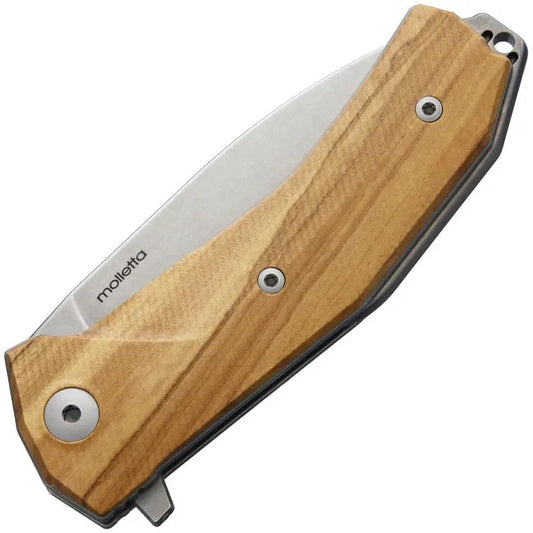LionSteel KUR Linerlock Olive Wood Knife With Premium Sleipner Tool Steel Blade For Everyday Carry Enthusiasts by LionSTEEL