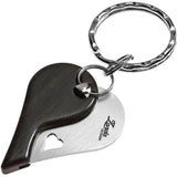 LionSteel LionBeat Heart Ebony Wood EDC Knife With Laser Heart Cutout And Keyring by LionSTEEL